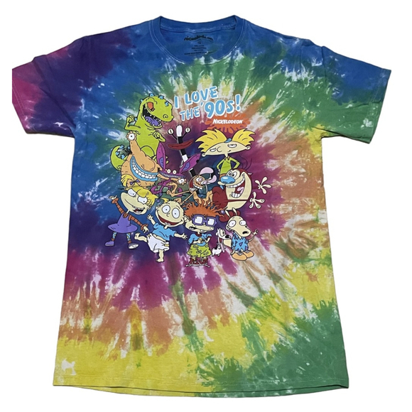 Nickelodeon Other - Men's Nickelodeon Tie-Dye "I Love The 90s" Short Sleeve Tee S Multicolor